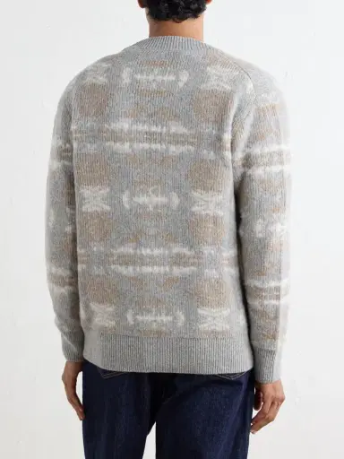 Altea Virgin Wool-Jacquard Cardigan - Men | Thumbnail 4