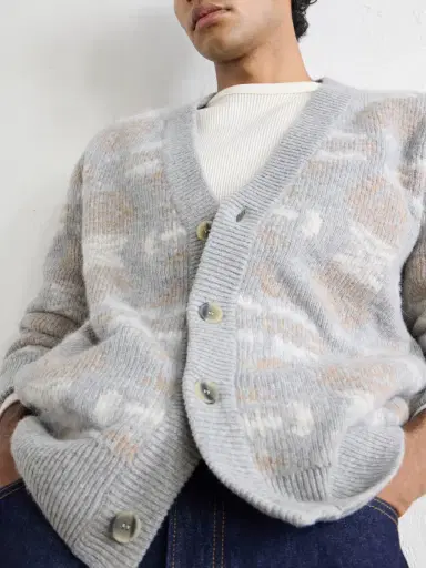 Altea Virgin Wool-Jacquard Cardigan - Men | Thumbnail 5