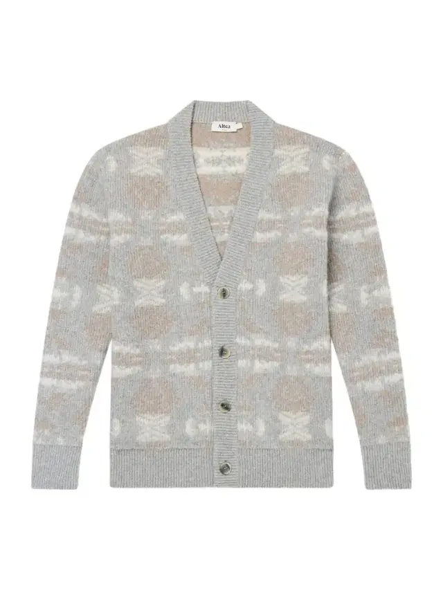 Altea Virgin Wool-Jacquard Cardigan - Men