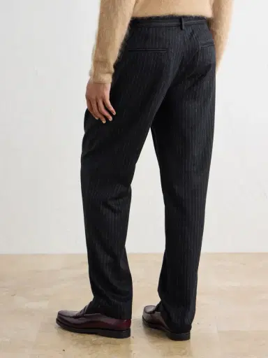 Barena Straight-Leg Pleated Pinstriped Wool-Blend Trousers - Men | Thumbnail 4