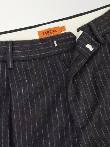 Barena Straight-Leg Pleated Pinstriped Wool-Blend Trousers - Men | Thumbnail 6