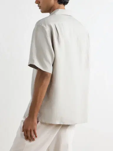 Ralph Lauren Purple Label Camp-Collar Silk and Linen-Blend Shirt - Men | Thumbnail 4 Ralph Lauren Purple Label Camp-Collar Silk and Linen-Blend Shirt - Men | Thumbnail 4
