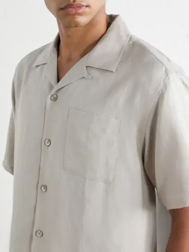 Ralph Lauren Purple Label Camp-Collar Silk and Linen-Blend Shirt - Men | Thumbnail 5 Ralph Lauren Purple Label Camp-Collar Silk and Linen-Blend Shirt - Men | Thumbnail 5