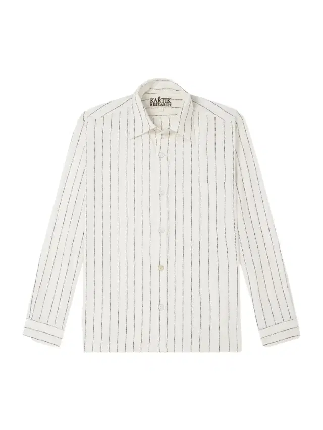 Kartik Research Pinstriped Cotton-Canvas Shirt - Men