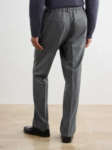 Altea Renee Straight-Leg Stretch-Wool Flannel Trousers - Men | Thumbnail 4