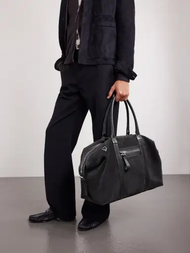 Tom Ford Buckley Leather-Trimmed Suede Holdall - Men | Thumbnail 2