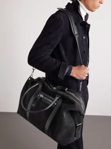 Tom Ford Buckley Leather-Trimmed Suede Holdall - Men | Thumbnail 3