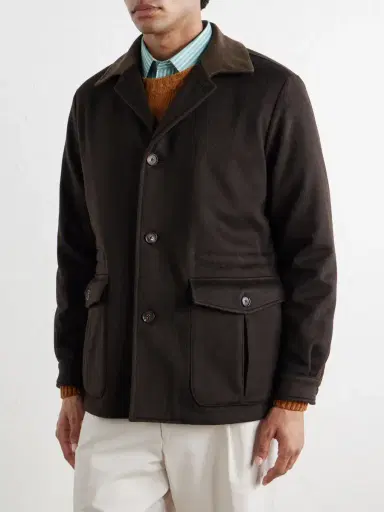 Caruso Dalila Suede-Trimmed Wool Jacket - Men | Thumbnail 3 Caruso Dalila Suede-Trimmed Wool Jacket - Men | Thumbnail 3
