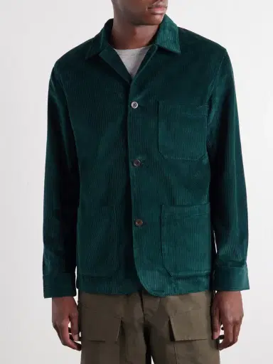 Portuguese Flannel Labura Cotton-Corduroy Overshirt - Men | Thumbnail 3