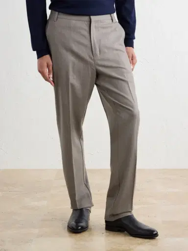 Altea Renee Straight-Leg Stretch-Wool Flannel Trousers - Men | Thumbnail 3