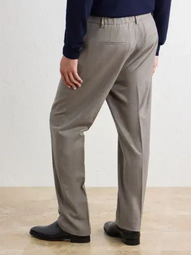 Altea Renee Straight-Leg Stretch-Wool Flannel Trousers - Men | Thumbnail 4