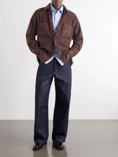 Portuguese Flannel Polaris Checked Tweed Overshirt - Men | Thumbnail 2