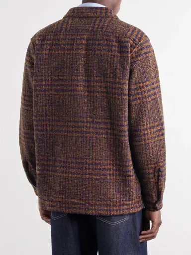 Portuguese Flannel Polaris Checked Tweed Overshirt - Men | Thumbnail 4