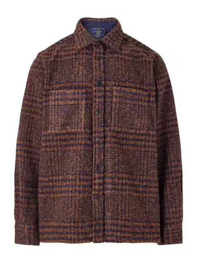 Portuguese Flannel Polaris Checked Tweed Overshirt - Men | Thumbnail 1
