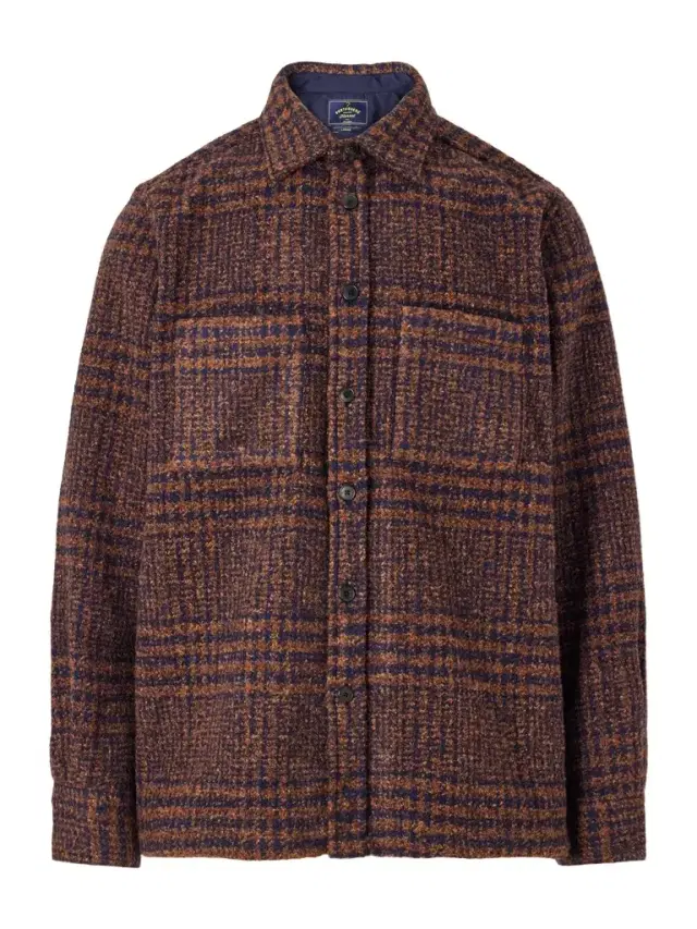 Portuguese Flannel Polaris Checked Tweed Overshirt - Men