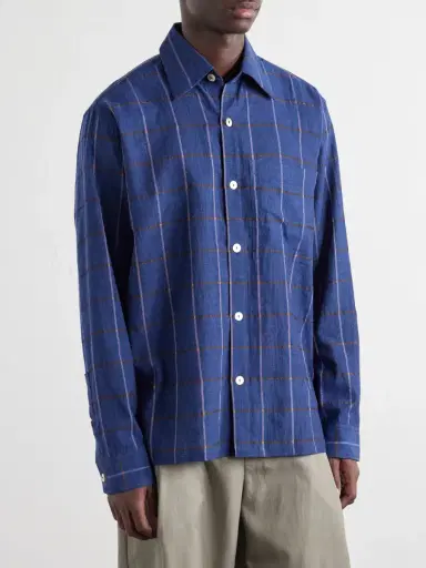 Kartik Research Checked Cotton-Canvas Shirt - Men | Thumbnail 3 Kartik Research Checked Cotton-Canvas Shirt - Men | Thumbnail 3