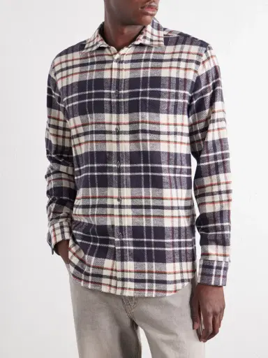 Portuguese Flannel Hillside Checked Cotton-Flannel Shirt - Men | Thumbnail 3