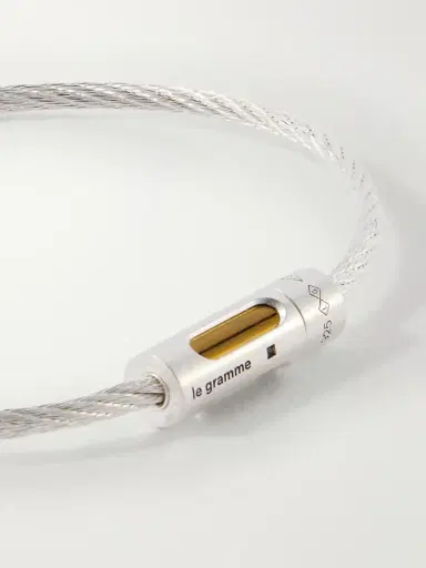LE GRAMME 9g Punched Sterling Silver Cable Bracelet - Men | Thumbnail 4