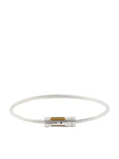 LE GRAMME 9g Punched Sterling Silver Cable Bracelet - Men | Thumbnail 1