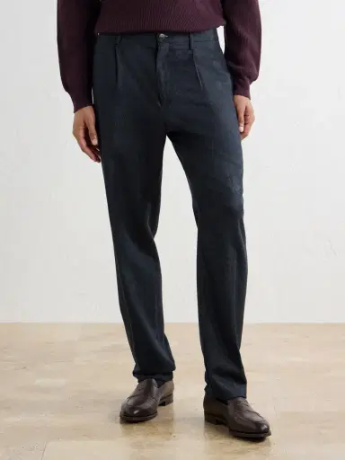 Canali Straight-Leg Wool-Flannel Trousers - Men | Thumbnail 3