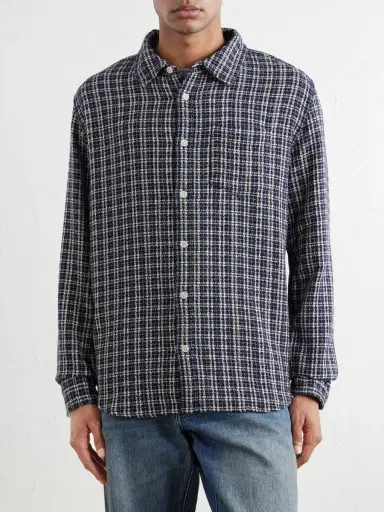 Corridor Reverse Checked Cotton-Tweed Shirt - Men | Thumbnail 3 Corridor Reverse Checked Cotton-Tweed Shirt - Men | Thumbnail 3