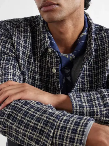 Corridor Reverse Checked Cotton-Tweed Shirt - Men | Thumbnail 5 Corridor Reverse Checked Cotton-Tweed Shirt - Men | Thumbnail 5