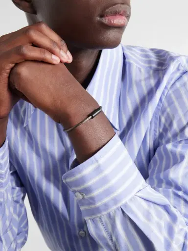 LE GRAMME 7g Brushed Sterling Silver and Ceramic Cable Bracelet - Men | Thumbnail 2 LE GRAMME 7g Brushed Sterling Silver and Ceramic Cable Bracelet - Men | Thumbnail 2