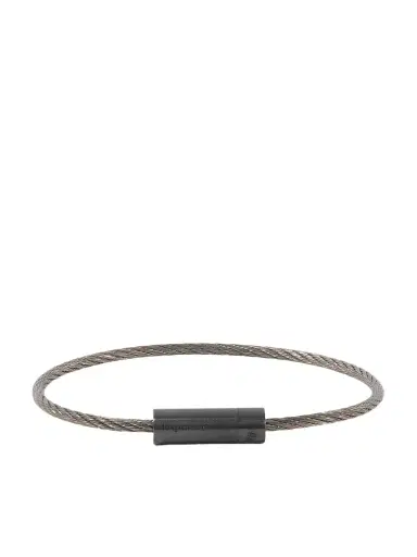 LE GRAMME 7g Brushed Sterling Silver and Ceramic Cable Bracelet - Men | Thumbnail 1 LE GRAMME 7g Brushed Sterling Silver and Ceramic Cable Bracelet - Men | Thumbnail 1