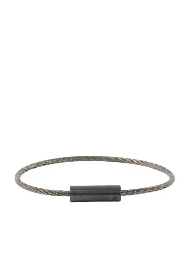 LE GRAMME 7g Brushed Sterling Silver and Ceramic Cable Bracelet - Men