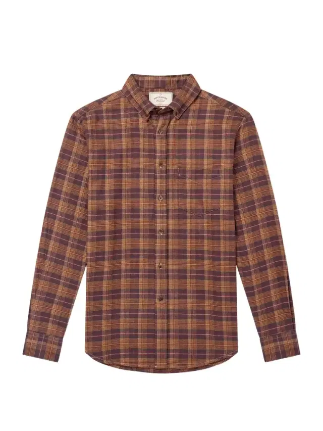 Portuguese Flannel Trigo Checked Brushed Cotton-Twill Shirt - Men