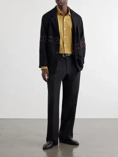 Kartik Research Embroidered Cotton-Canvas Shirt - Men | Thumbnail 2 Kartik Research Embroidered Cotton-Canvas Shirt - Men | Thumbnail 2