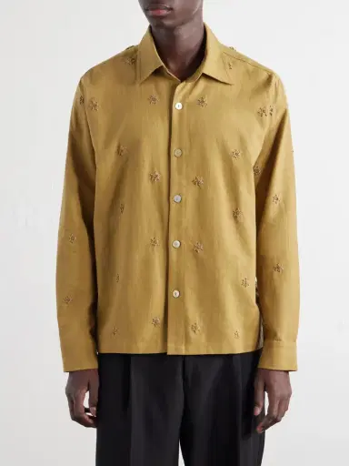 Kartik Research Embroidered Cotton-Canvas Shirt - Men | Thumbnail 3 Kartik Research Embroidered Cotton-Canvas Shirt - Men | Thumbnail 3