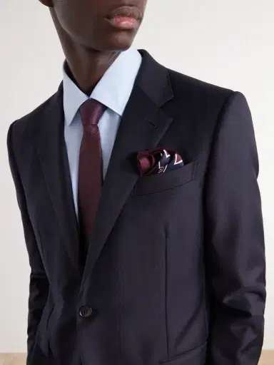Zegna Printed Silk-Twill Pocket Square - Men | Thumbnail 2 Zegna Printed Silk-Twill Pocket Square - Men | Thumbnail 2
