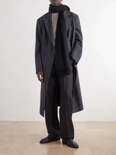Zegna Fringed Cashmere Scarf - Men | Thumbnail 2