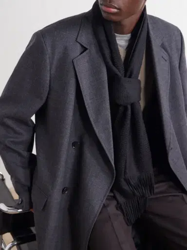 Zegna Fringed Cashmere Scarf - Men | Thumbnail 3