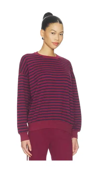 DAYDREAMER Stripe Terry Oversized Sweatshirt | Thumbnail 2