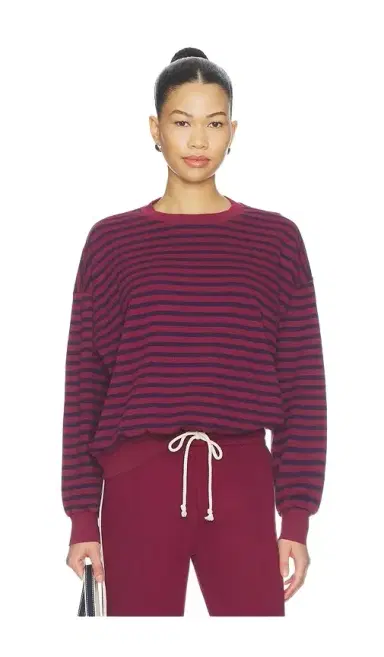 DAYDREAMER Stripe Terry Oversized Sweatshirt | Thumbnail 1