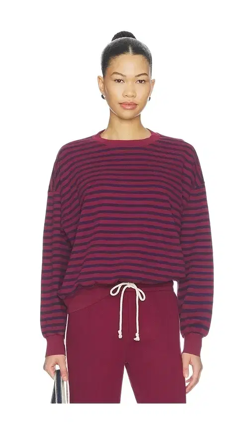 DAYDREAMER Stripe Terry Oversized Sweatshirt