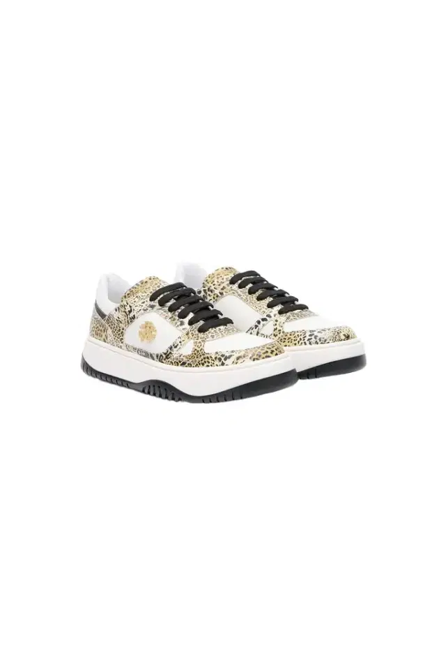 Roberto Cavalli Leopard Print Sneaker with Monogram RC