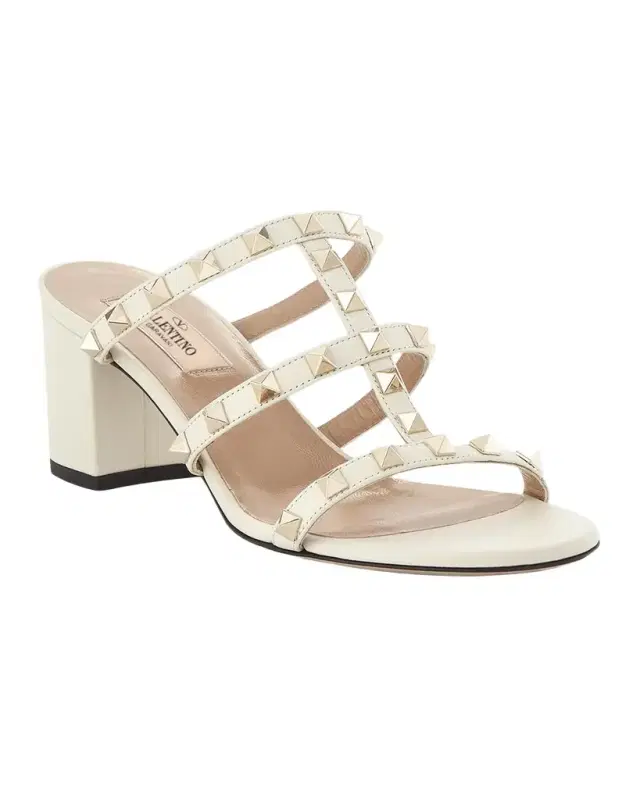Valentino Garavani Rockstud Caged 60mm Slide Sandals