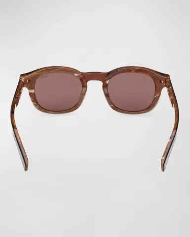 Zegna Men's AURORA Acetate Round Sunglasses | Thumbnail 5 Zegna Men's AURORA Acetate Round Sunglasses | Thumbnail 5