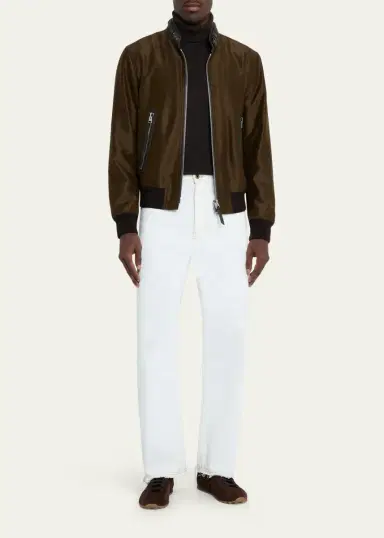 Jacquemus Men's Les Tennis Croc-Embossed Suede Sneakers | Thumbnail 7