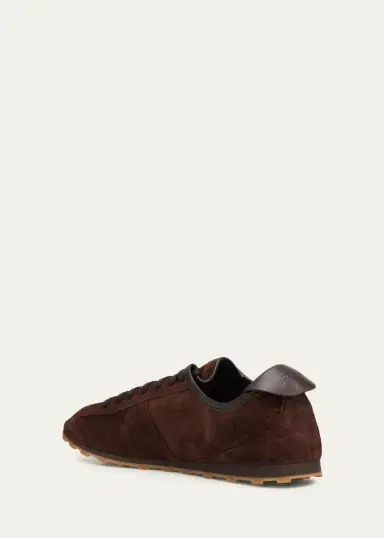 Jacquemus Men's Les Tennis Croc-Embossed Suede Sneakers | Thumbnail 8