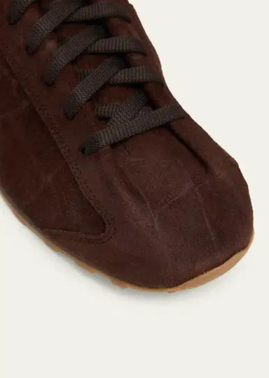 Jacquemus Men's Les Tennis Croc-Embossed Suede Sneakers | Thumbnail 9