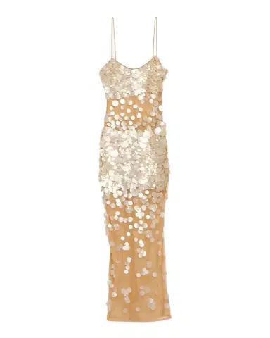 Retrofête Mischa Sequin-Embellished Sleeveless Midi Dress | Thumbnail 1 Retrofête Mischa Sequin-Embellished Sleeveless Midi Dress | Thumbnail 1