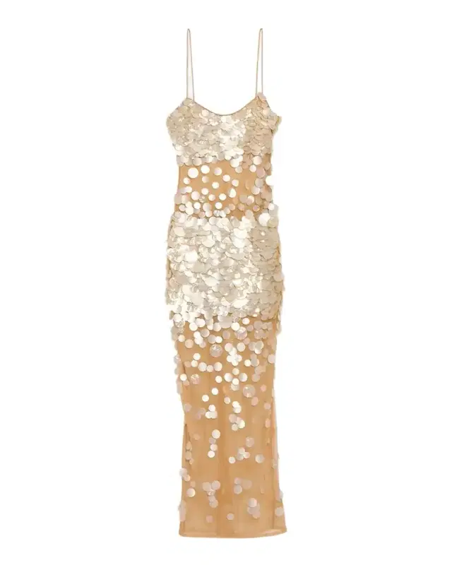 Retrofête Mischa Sequin-Embellished Sleeveless Midi Dress