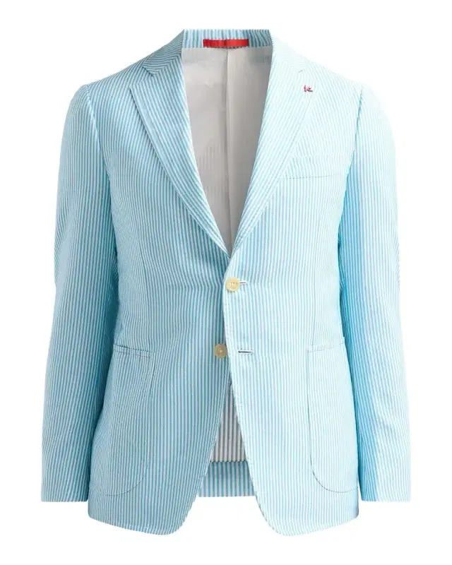 Isaia Seersucker Cotton-Silk Jacket