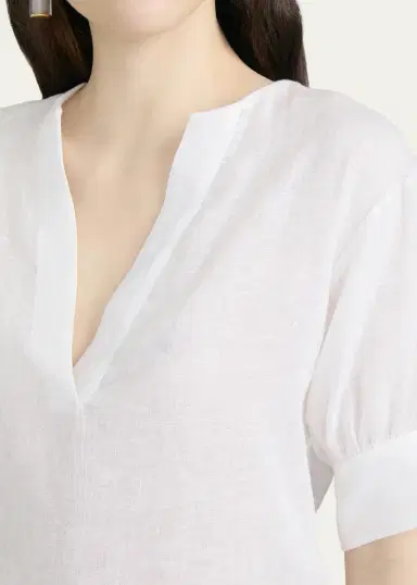 Frame The Linen V-Neck Top | Thumbnail 5