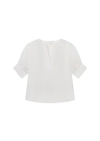 Frame The Linen V-Neck Top | Thumbnail 1