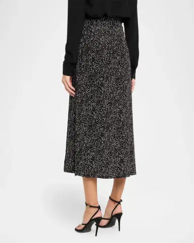Valentino Garavani Star-Print Silk Midi Skirt | Thumbnail 3